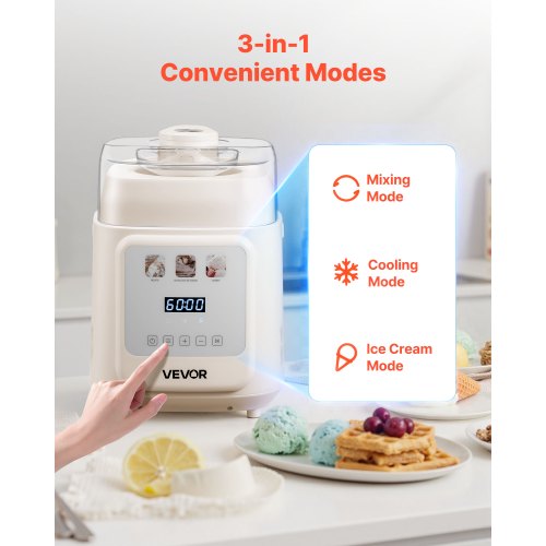 1 liters automatisk glassmaskin med inbyggd kompressor, ingen förfrysning