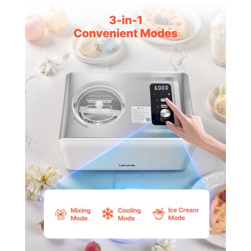 2-Liter-Eismaschine mit eingebautem Kompressor, ohne Vorgefrieren | EU