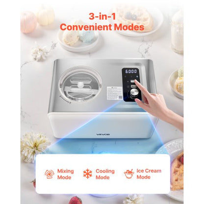 2-Liter-Eismaschine mit eingebautem Kompressor, ohne Vorgefrieren | EU