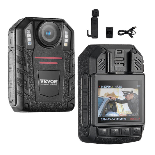 1440P Police Body Camera 64G Body Cam med 2850 mAh batteri Night Vision