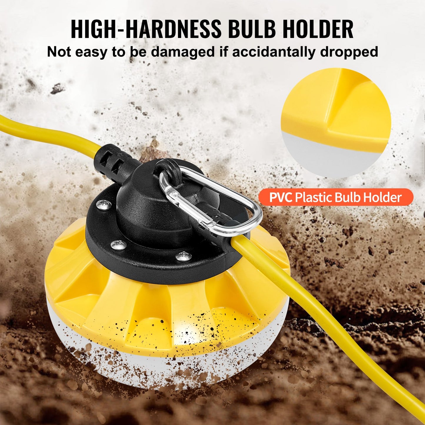 100FT Construction String Lights 100W 10000LM Pluggable Waterproof
