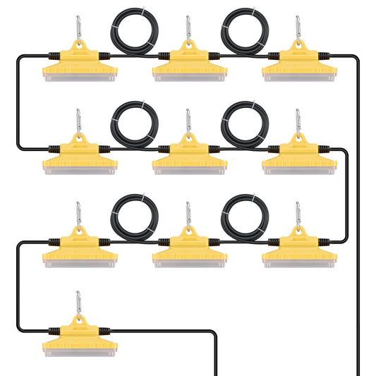 100FT Construction String Light 150W 15000LM Connectable Waterproof