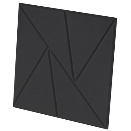18-pack akustiska väggpaneler 28 x 28 x 1,8 cm självhäftande svarta |  EU