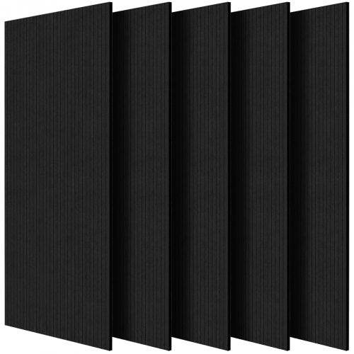 5-pack akustiska väggpaneler 47,2 x 23,6 x 0,4 tum självhäftande svarta |  EU