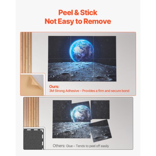 6-pack acoustic panels 23.6 x 23.6 inches self-adhesive for grounding