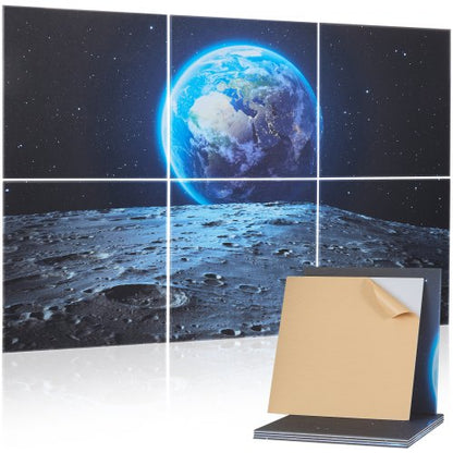 6-pack acoustic panels 23.6 x 23.6 inches self-adhesive for grounding