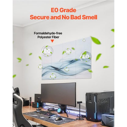 8er-Pack Akustikplatten 35,5 x 28,5 cm selbstklebend für Homestudio | EU