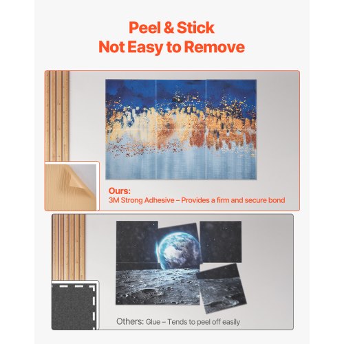 6-Pack Acoustic Art Panels 23.6 x 23.6 Inch Self-Adhesive for Home Pastel | EU