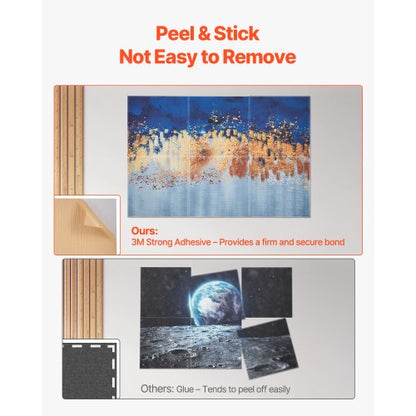 6-Pack Acoustic Art Panels 23.6 x 23.6 Inch Self-Adhesive for Home Pastel | EU