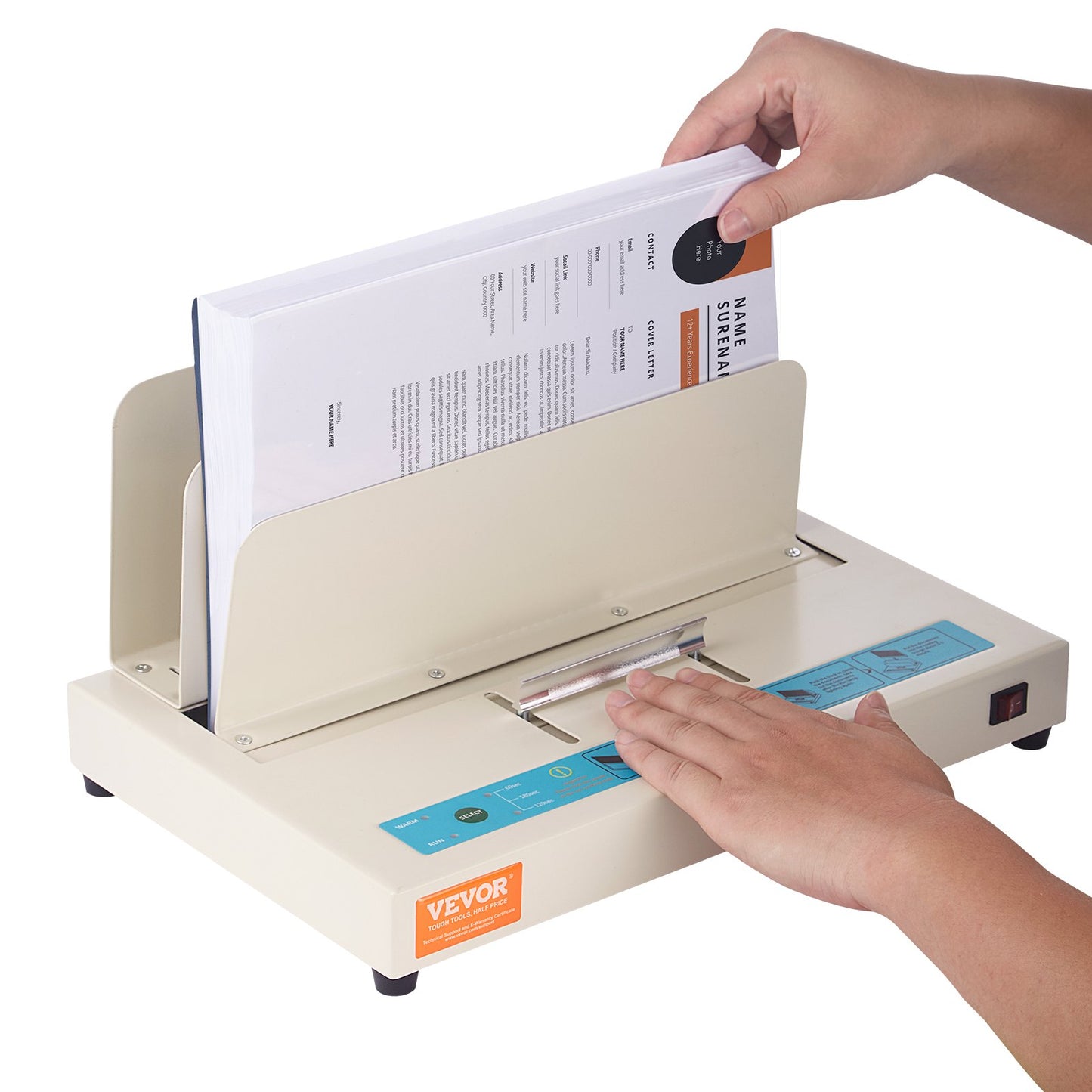 Termisk bindningsmaskin termisk bokbindare 500 ark A3 A4 A5 dokument