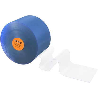 Strip Curtain PVC Door Curtain 50' x 8" Roll Cooler Freezer Clear Plastic