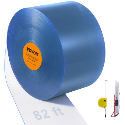 Strip Gardin PVC Dörr Gardin 82' x 8" Roll Cooler Frys Klar Plast