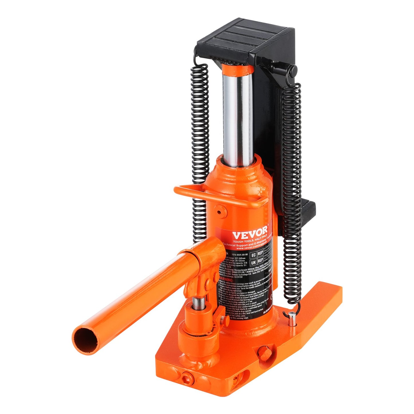 Hydraulisk tåjack, 2,5 ton på tå tå-lyft, 5 ton på topplyftkapacitet maskinjack, 0,8-5,3 i tåhöjd, 8,9-13,4 i topphöjd, lufthydraulisk klojack för maskiner, industri