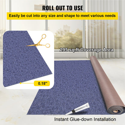 Marine Boat Mat Blue 5.9x49.2' Marine Boat Mat for Porch Garage