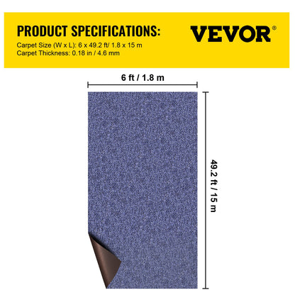 Marine Boat Mat Blue 5.9x49.2' Marine Boat Mat for Porch Garage