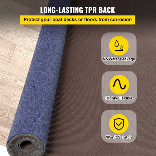 Outdoor Rug for Indoor Use 5.9x52.5' Outdoor Rug with Waterproof Backing Outdoor Rug for Patio Porch Deck Garage Outdoor Area Rug Runner Anti-Slip Porch Mat No Mildew Kitchen Rug (Blue, 1.8*16M) | EU