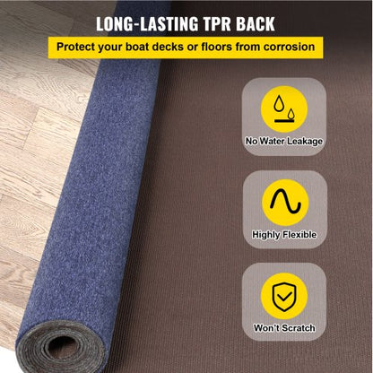 Outdoor Rug for Indoor Use 5.9x52.5' Outdoor Rug with Waterproof Backing Outdoor Rug for Patio Porch Deck Garage Outdoor Area Rug Runner Anti-Slip Porch Mat No Mildew Kitchen Rug (Blue, 1.8*16M) | EU