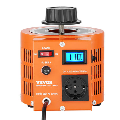 2000VA Variable Voltage Transformer 6.6A 0-300V Voltage Regulator LCD CE