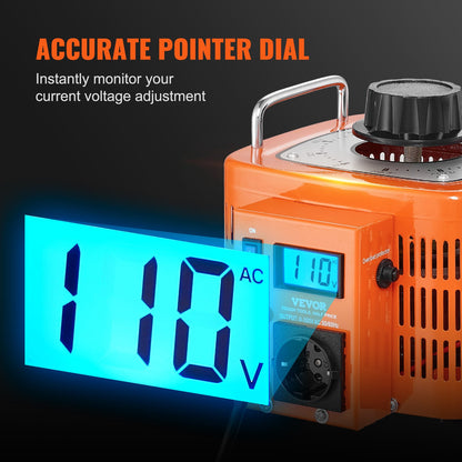 3000VA Variable Voltage Transformer 10A 0-300V Voltage Regulator LCD CE
