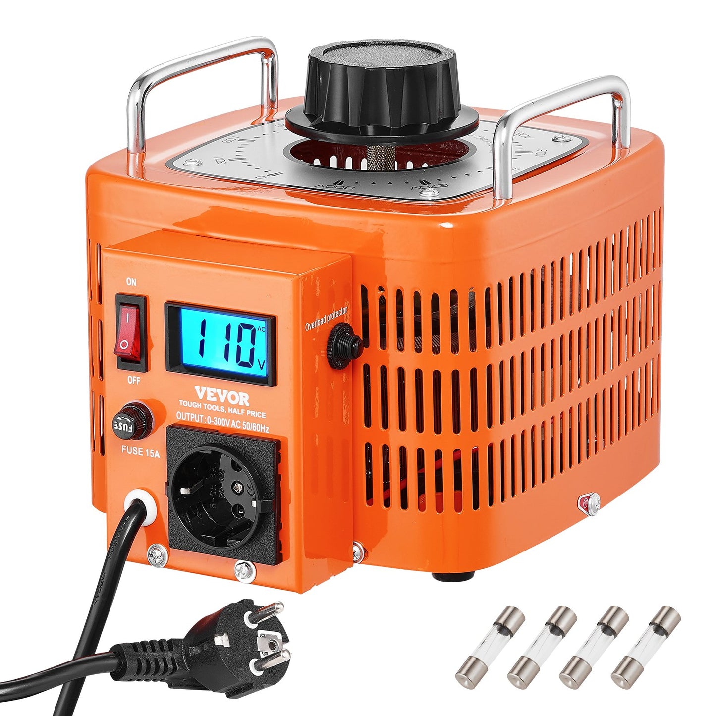 3000VA Variable Voltage Transformer 10A 0-300V Voltage Regulator LCD CE