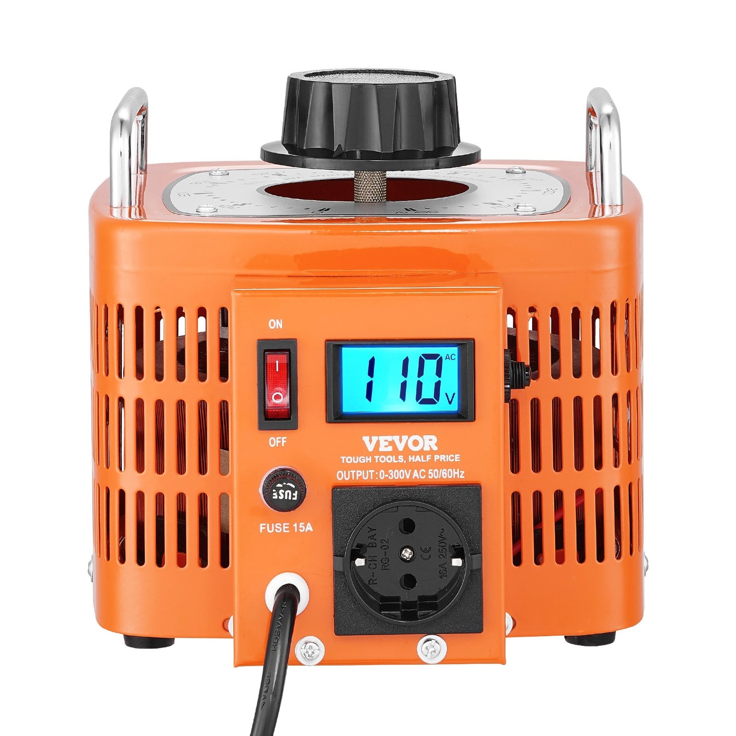 3000VA Variable Voltage Transformer 10A 0-300V Voltage Regulator LCD CE