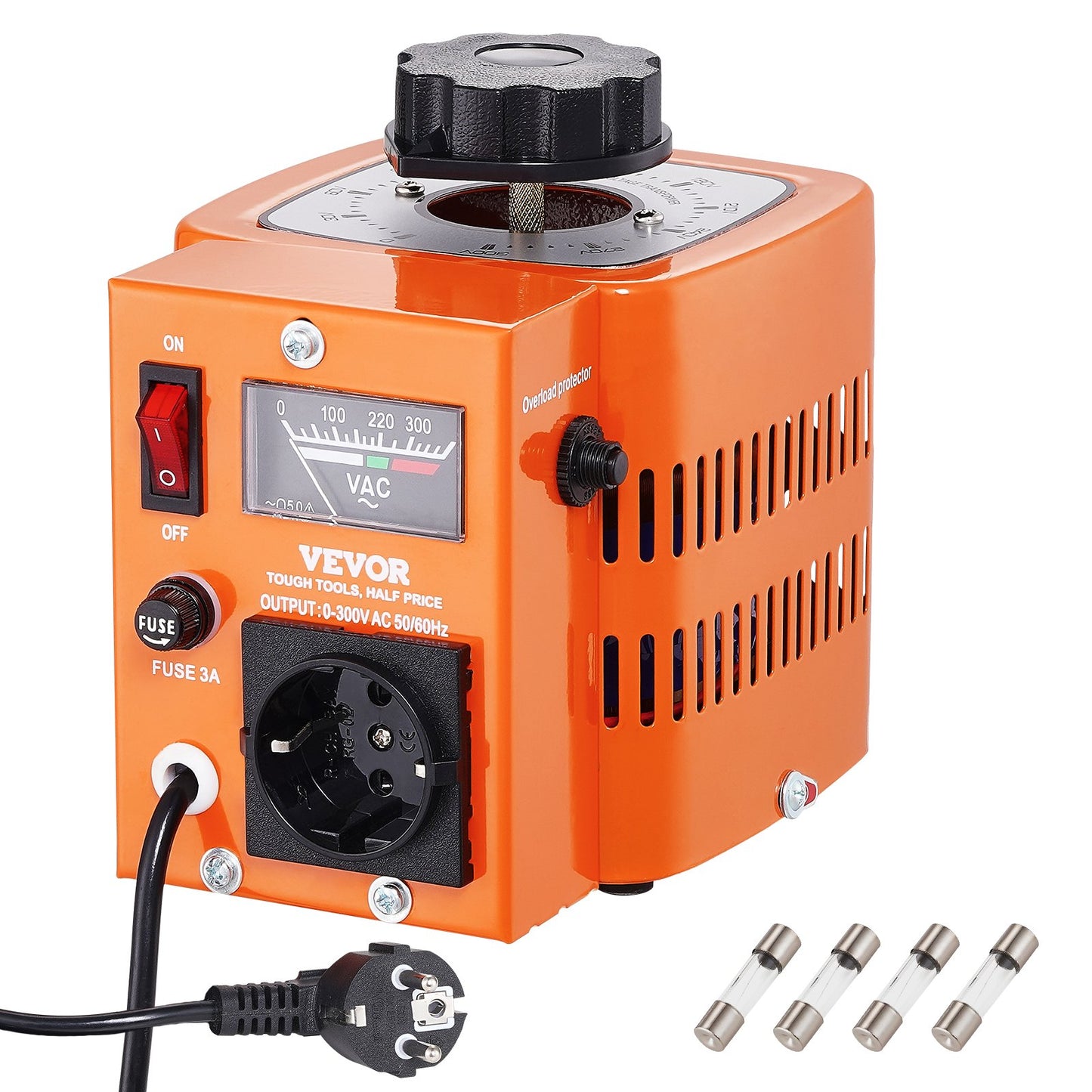 500VA Transformator för variabel spänning 1,7A 0-300V AC spänningsregulator CE