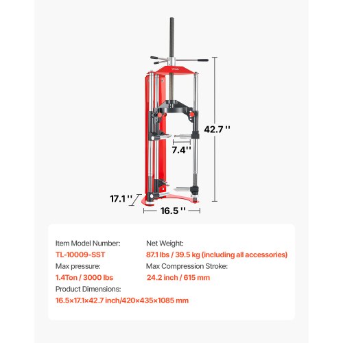 fjäderbenskompressor Justerbara komprimerande spiralfjädrar upp till 1360 kg |  EU