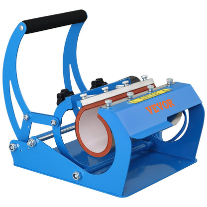 Tassen-Hitzepresse, 11 oz/11,5 cm und 20 oz/22 cm, zwei Platten, LCD-Tassenpresse mit abnehmbaren Transfer-Sublimationsmatten, DIY-Presse für schmale Kaffeetassen, Kieselgeldruck, Blau