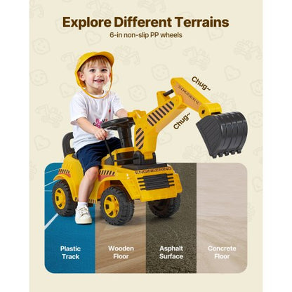 Åkbil 25 kg Grävmaskinsbil med hjälm för småbarn |  EU