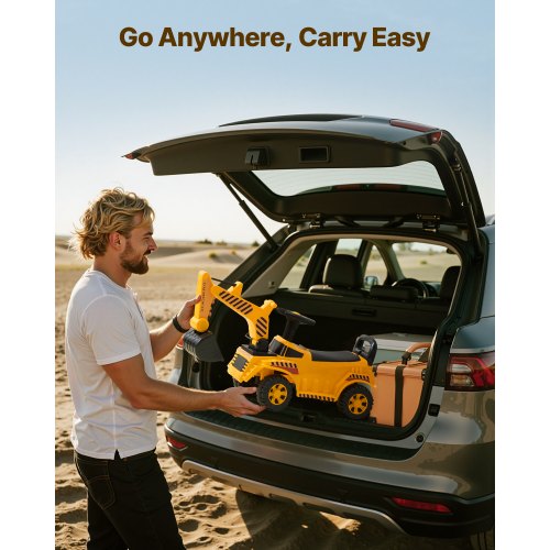 Åkbil 25 kg Grävmaskinsbil med hjälm för småbarn |  EU