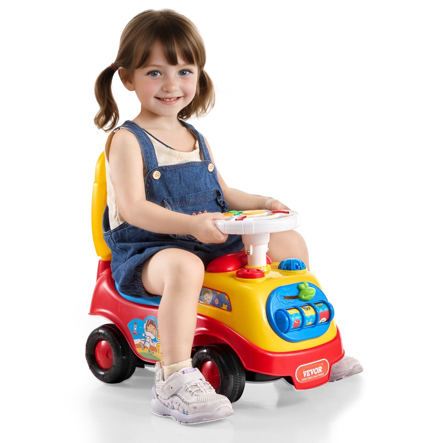Ride On Car Pojkar Flickor Push Along Toy Car Barnvagn för Småbarn 1-3 år