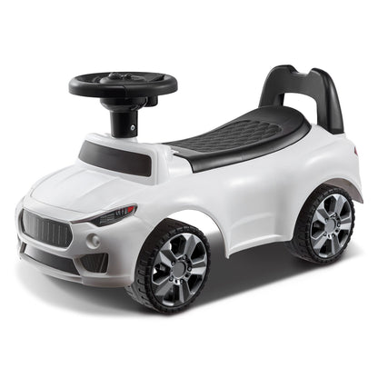 Ride On Car Pojkar Flickor Push Along Leksaksvagn för Småbarn 1-3 år Vit