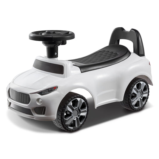 Ride On Car Pojkar Flickor Push Along Leksaksvagn för Småbarn 1-3 år Vit