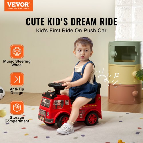 Ride On Car Pojkar Flickor Push Along Leksaksvagn för småbarn 1-3 år Röd |  EU