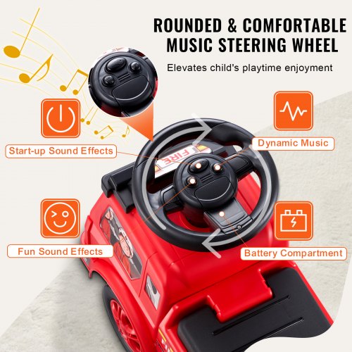 Ride On Car Pojkar Flickor Push Along Leksaksvagn för småbarn 1-3 år Röd |  EU