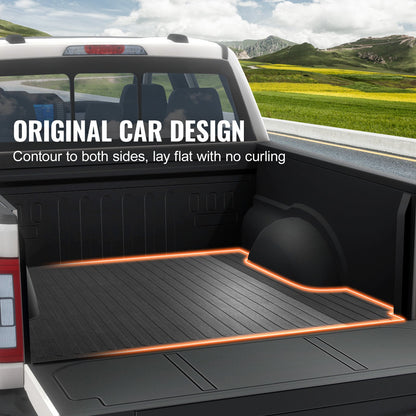 Truck Bed Mat, Fits 2015-2023 Ford F150 5.5 FT Short Bed, 66.5" x 64" Rubber Truck Mat, 1/4" Thick Bed Mat Car Accessories for All-Weather Protection, Prevent Slipping or Damage