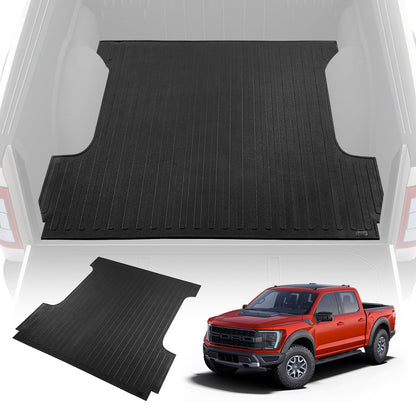 Truck Bed Mat, Fits 2015-2023 Ford F150 5.5 FT Short Bed, 66.5" x 64" Rubber Truck Mat, 1/4" Thick Bed Mat Car Accessories for All-Weather Protection, Prevent Slipping or Damage