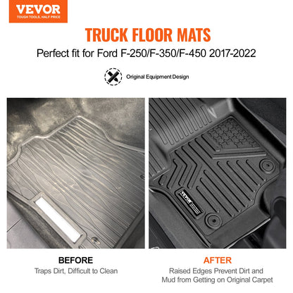 Automotive Floor Mats Fits Ford F-250/F-350/F-450 2017-2022 3 pcs