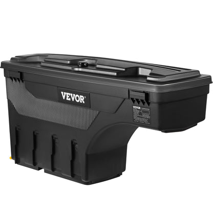 Aufbewahrungsbox für die Ladefläche, verschließbarer Deckel, wasserdichter ABS-Radkasten-Werkzeugkasten 6,6 Gal/20 L mit Passwort-Vorhängeschloss, kompatibel mit Dodge Ram 1500 2019-2021, Fahrerseite, Schwarz