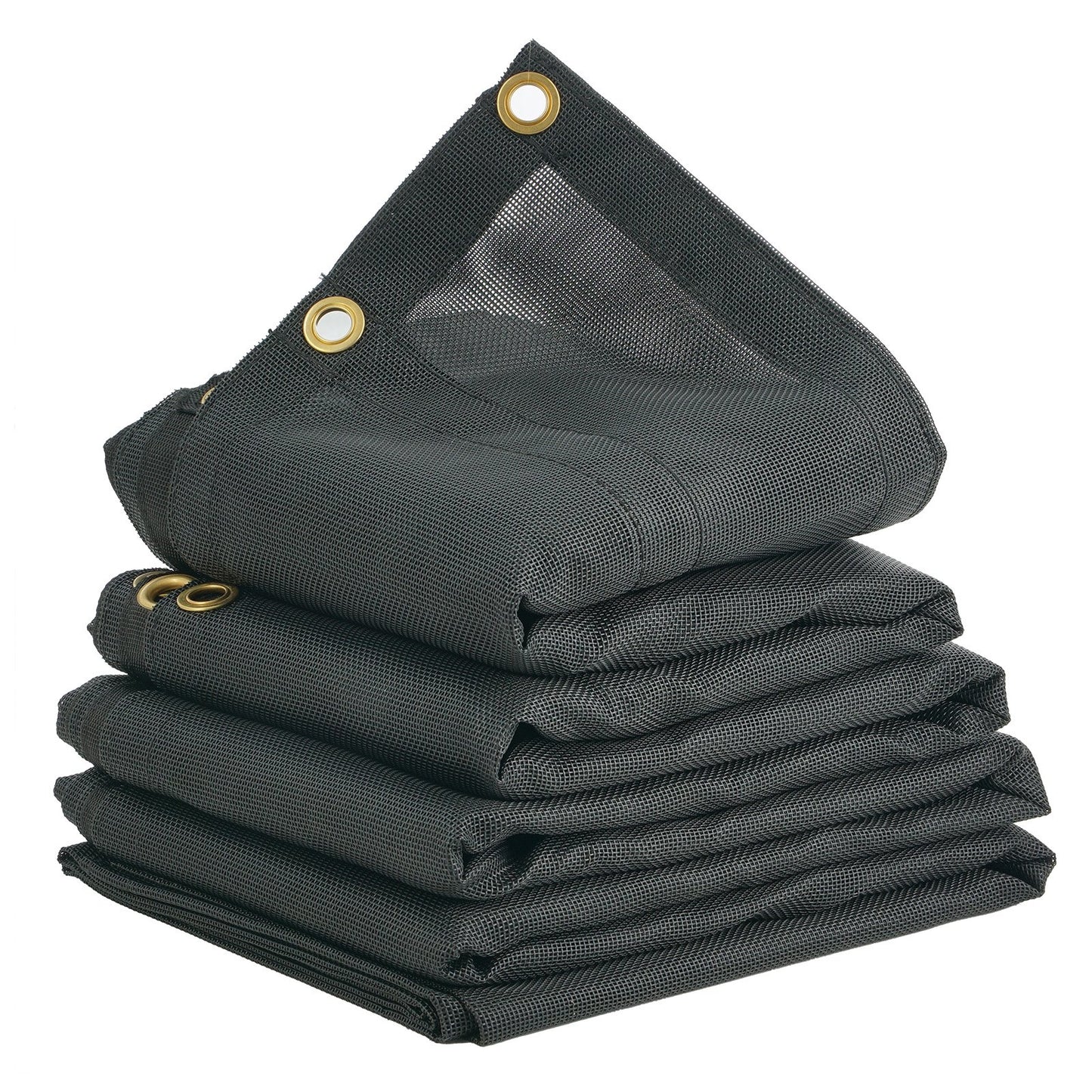 Dump Truck Mesh Tarp, 8 x 18 ft, PVC-belagd svart kraftigt skydd med 5,5" 18 oz dubbelficka, mässingshylsor, förstärkt dubbelnålssömsväv passar manuellt eller elektriskt dumpersystem