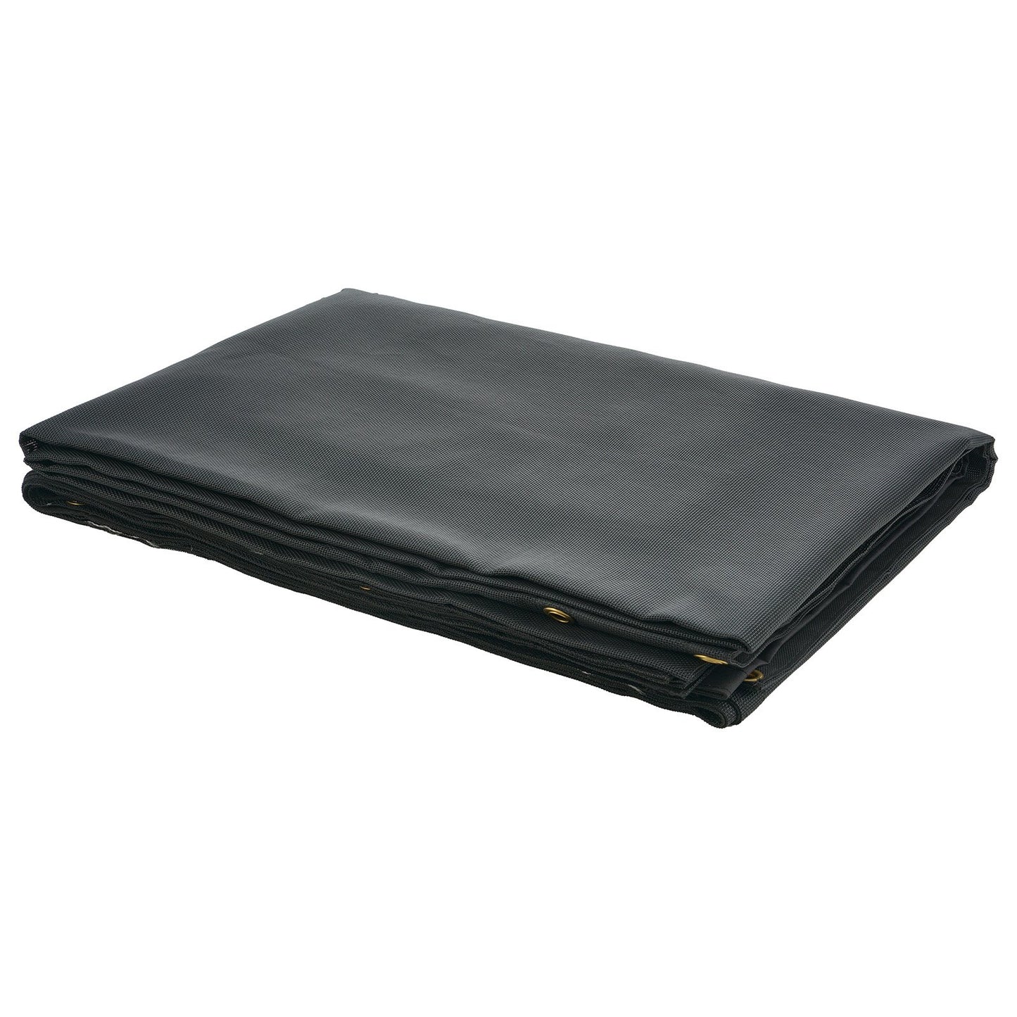 Dump Truck Mesh Tarp, 8 x 18 ft, PVC-belagd svart kraftigt skydd med 5,5" 18 oz dubbelficka, mässingshylsor, förstärkt dubbelnålssömsväv passar manuellt eller elektriskt dumpersystem