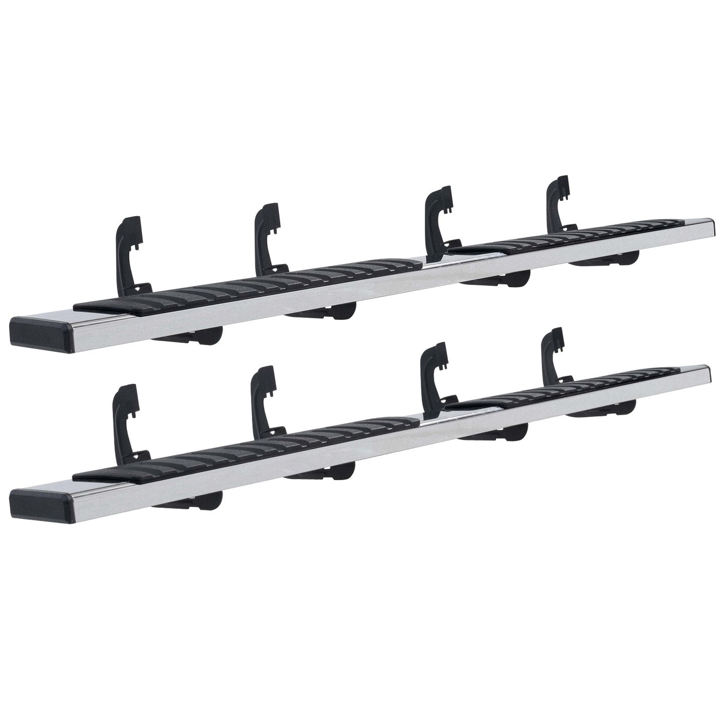 Löpbrädor, 6" stegstänger kompatibla med 2007-2018 Chevy Silverado/GMC Sierra 1500 Crew Cab/2019 2500HD 3500HD 1500 LD, 201 sidosteg i rostfritt stål Nerf-stänger, 500LBS kapacitet, 2 st.