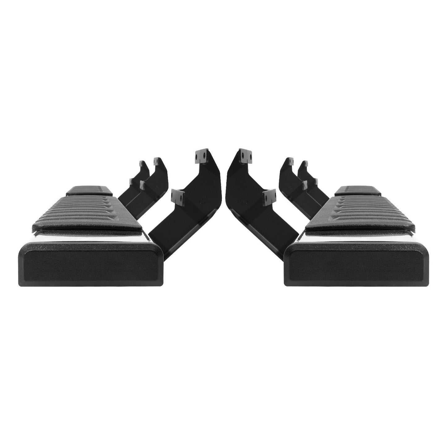 Löpbrädor, 6" stegstänger kompatibla med 2015-2023 Ford F150-Crew Cab/2017-2023 Ford F-250 F-350 Super Duty Crew Cab, 201 rostfria sidosteg Nerf-stänger, 500 LBS kapacitet, 2 delar