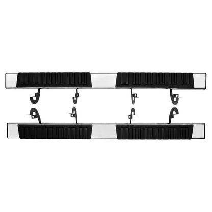 Löpbrädor, 6" stegstänger kompatibla med 2019-2023 Chevy Silverado/GMC Sierra 1500/2020-2024 Silverado/Sierra 2500/3500HD Crew Cab, 201 rostfria sidosteg Nerf-stänger, 2 stycken, 500 LBS