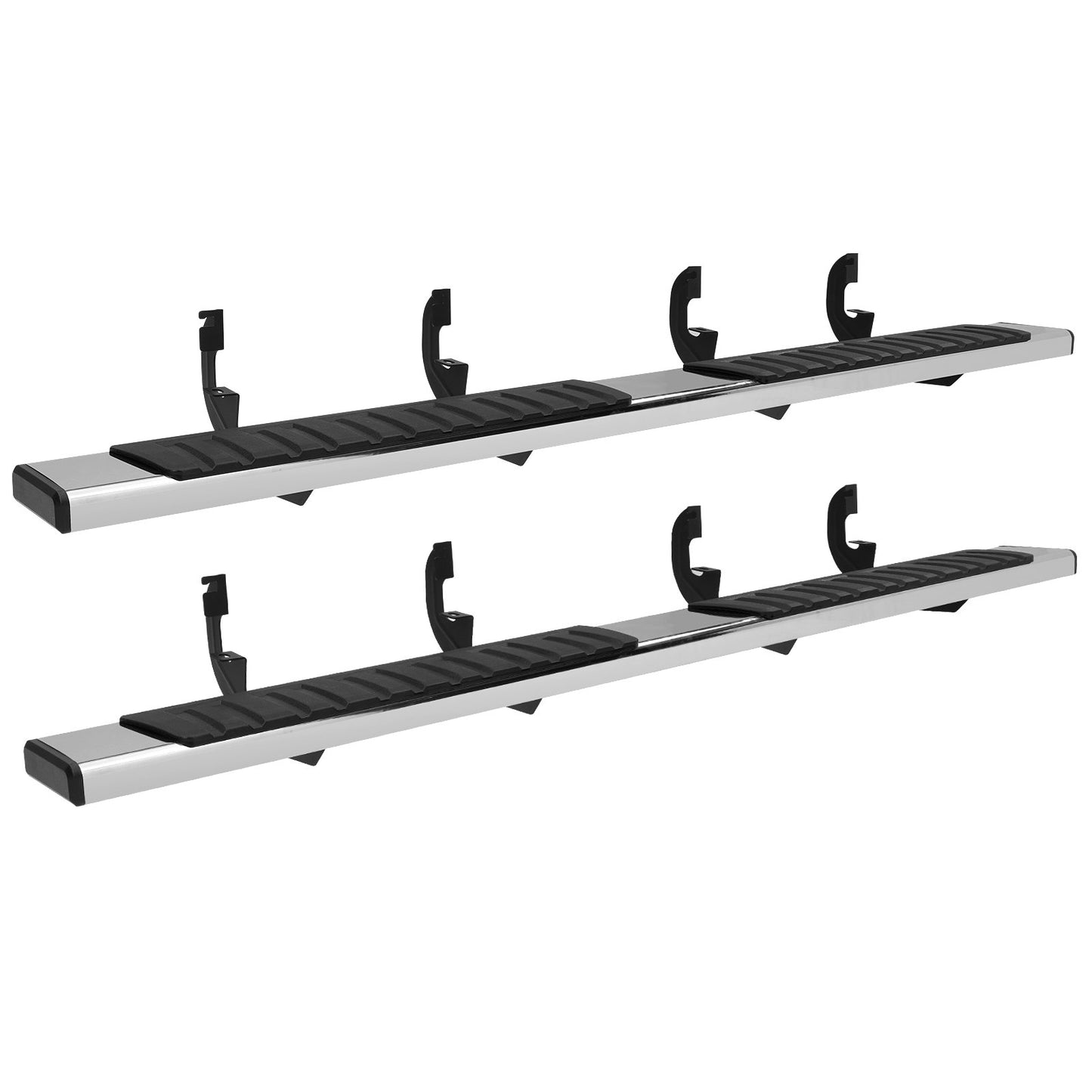 Löpbrädor, 6" stegstänger kompatibla med 2019-2023 Chevy Silverado/GMC Sierra 1500/2020-2024 Silverado/Sierra 2500/3500HD Crew Cab, 201 rostfria sidosteg Nerf-stänger, 2 stycken, 500 LBS