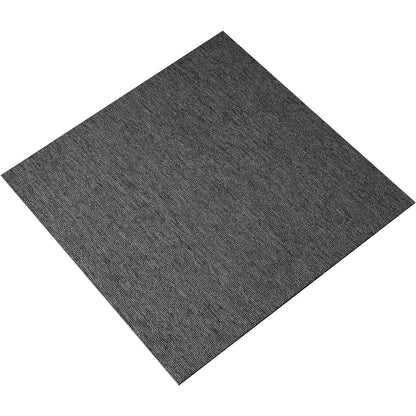 Rug Tiles Reusable, 20" x 20" Rug Tiles with Padding Attached, Soft Padded Rug Tiles, Easy Install DIY for Bedroom Living Room Indoor Outdoor (20 Tiles, Dark Gray)
