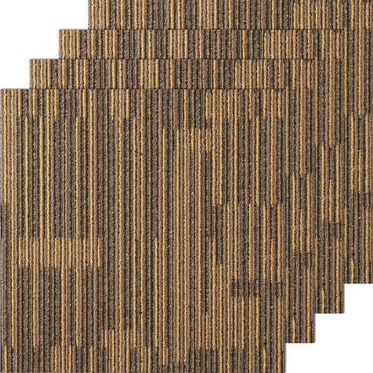 Carpet Tiles Reusable, 20" x 20" Carpet Tiles with Padding Attached, Soft Padded Carpet Tiles, Easy Install DIY for Living Room Bedroom (12 Tiles, Mixed Brown)
