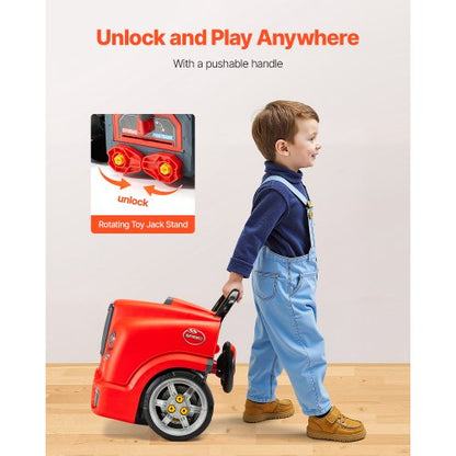 Motor Toy Kids Mechanic Car Repair Set with Removable Parts Red | EU