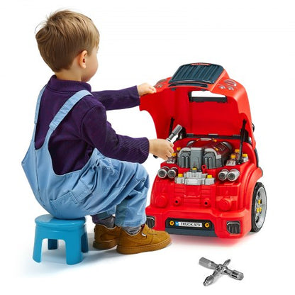 Motor Toy Kids Mechanic Car Repair Set with Removable Parts Red | EU