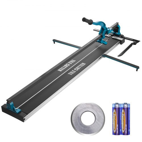 Manual Tile Cutter, 48 inch, Porcelain Ceramic Tile Cutter with Tungsten Carbide Cutting Wheel, Infrared Positioning, Anti-Skid Feet, Durable Rails for professional installers or beginners